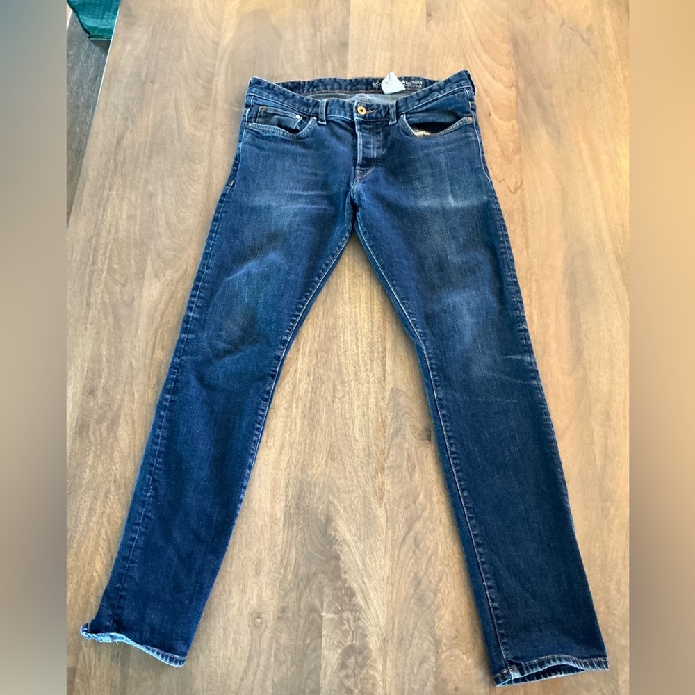 Conscious denim slim fit men’s jeans button fly